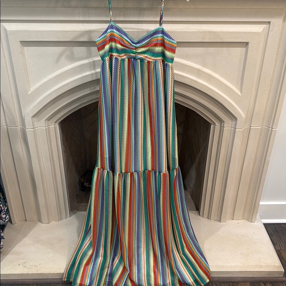 Multicolor Striped Maxi Dress